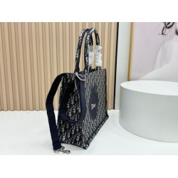 Borsa Dior Book Tote motivo Dior Oblique Médaillon nero