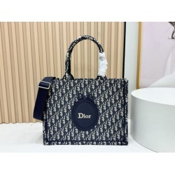 Borsa Dior Book Tote motivo Dior Oblique Médaillon nero