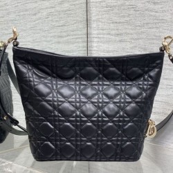 Replica di alta qualità Borsa Dior Toujours Hobo cucitura cannage Nero Replica Perfetta Borsa Dior Toujours Hobo cucitura cannage Nero