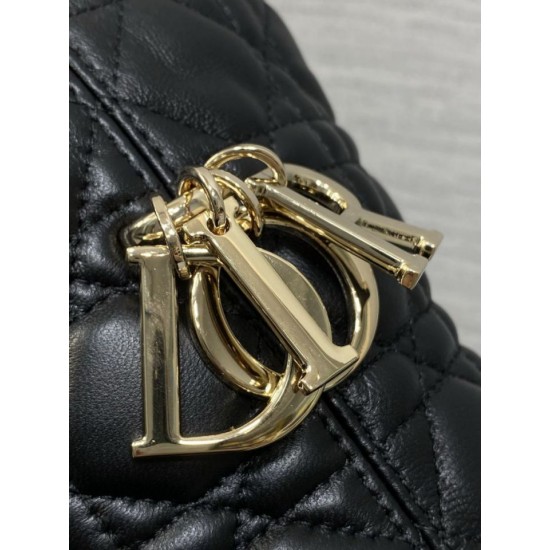 Replica di alta qualità Borsa Dior Toujours Hobo cucitura cannage Nero Replica Perfetta Borsa Dior Toujours Hobo cucitura cannage Nero