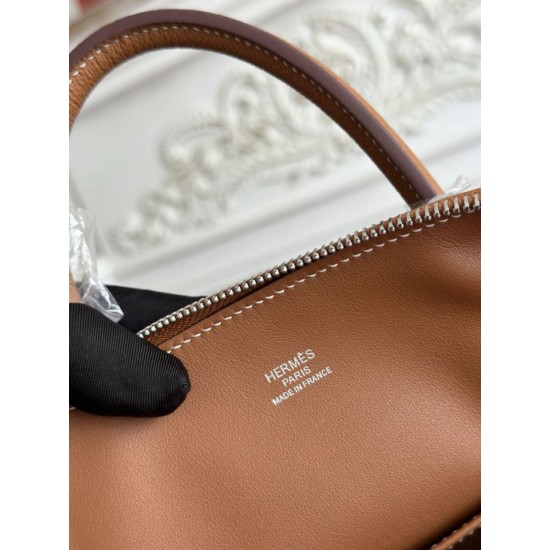 Replica di alta qualità Borsa Hermes Bolide 1923 25cm tessuto Epsom giallo terroso Replica Perfetta Borsa Hermes Bolide 1923 25cm tessuto Epsom giallo terroso