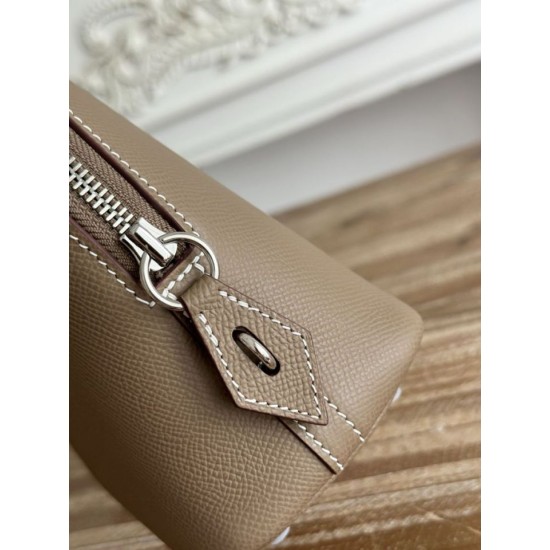Replica Perfetta Borsa Hermes Bolide 1923 25cm tessuto Epsom Grigio