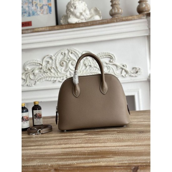 Replica Perfetta Borsa Hermes Bolide 1923 25cm tessuto Epsom Grigio