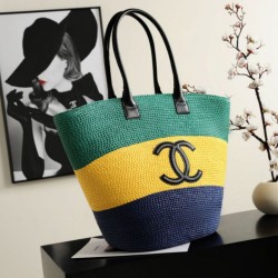 Replica di alta qualità Borsa shopping maxi Chanel Coco Beach Rafia Replica Perfetta Borsa shopping maxi Chanel Coco Beach Rafia