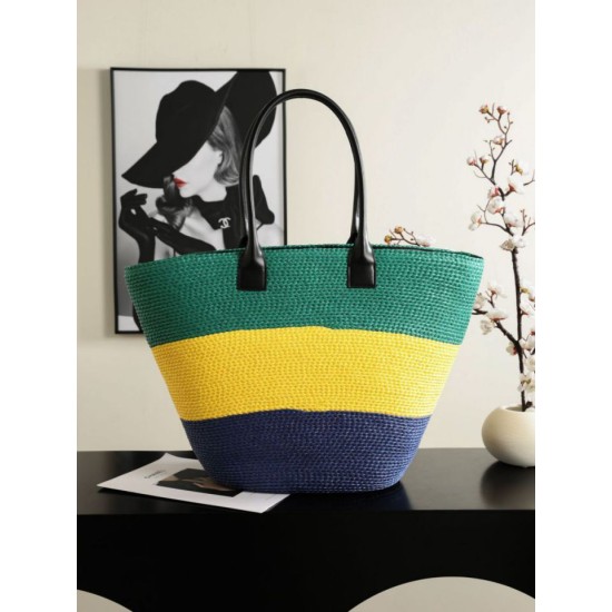Replica di alta qualità Borsa shopping maxi Chanel Coco Beach Rafia Replica Perfetta Borsa shopping maxi Chanel Coco Beach Rafia