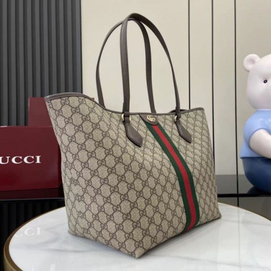 Replica Perfetta Borsa tote Gucci Ophidia GG Supreme marrone