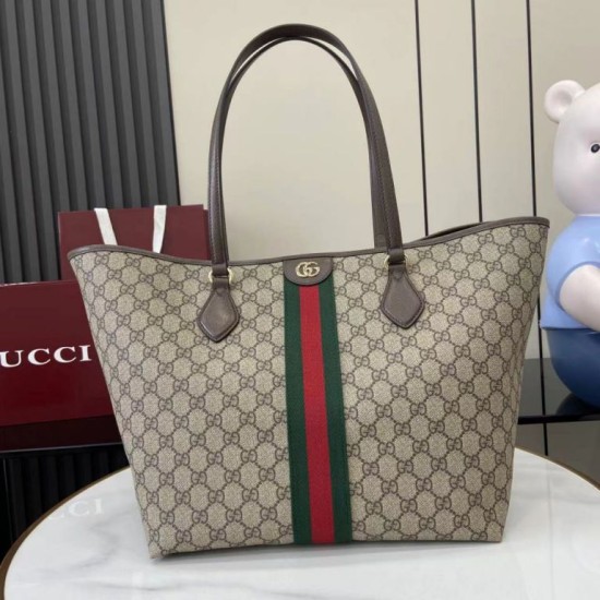 Replica Perfetta Borsa tote Gucci Ophidia GG Supreme marrone