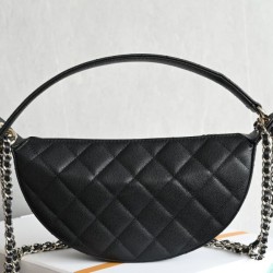 Replica di alta qualità Chanel 26S Quilted Hobo crescent-shaped bag AS5094 Nero Replica Perfetta Chanel 26S Quilted Hobo crescent-shaped bag AS5094 Nero