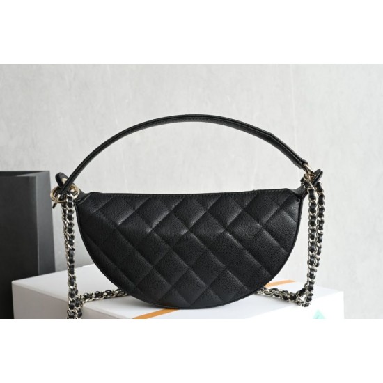 Replica di alta qualità Chanel 26S Quilted Hobo crescent-shaped bag AS5094 Nero Replica Perfetta Chanel 26S Quilted Hobo crescent-shaped bag AS5094 Nero
