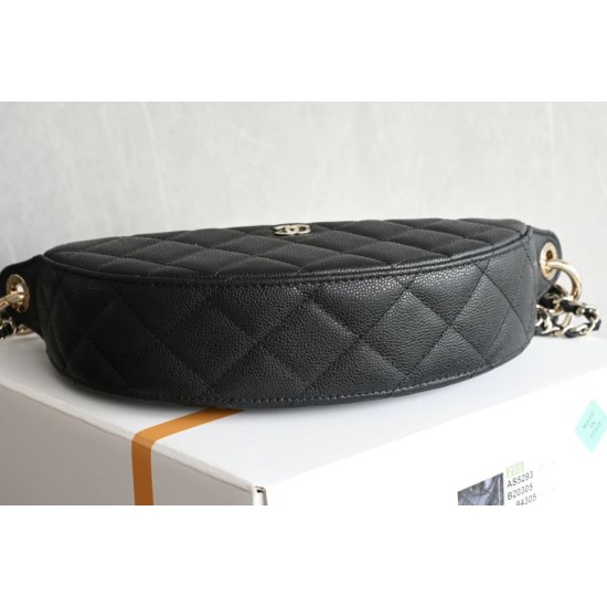 Replica di alta qualità Chanel 26S Quilted Hobo crescent-shaped bag AS5094 Nero Replica Perfetta Chanel 26S Quilted Hobo crescent-shaped bag AS5094 Nero
