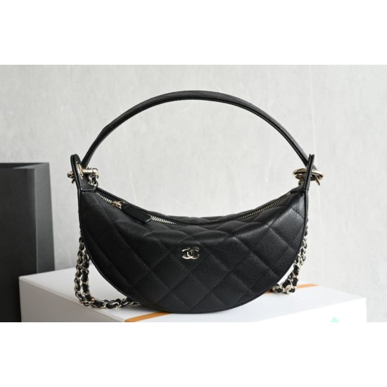 Replica di alta qualità Chanel 26S Quilted Hobo crescent-shaped bag AS5094 Nero Replica Perfetta Chanel 26S Quilted Hobo crescent-shaped bag AS5094 Nero