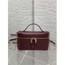 Pochette Dior il trucco Lady Dior Borgogna