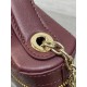 Replica di alta qualità Pochette Dior il trucco Lady Dior Borgogna Replica Perfetta Pochette Dior il trucco Lady Dior Borgogna