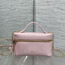 Replica di alta qualità Pochette Dior il trucco Lady Dior Rosa Replica Perfetta Pochette Dior il trucco Lady Dior Rosa