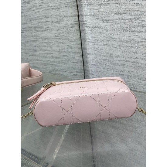 Replica di alta qualità Pochette Dior il trucco Lady Dior Rosa Replica Perfetta Pochette Dior il trucco Lady Dior Rosa