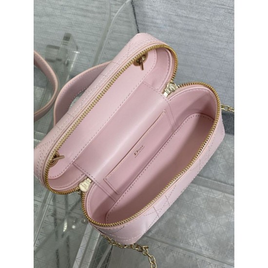 Replica di alta qualità Pochette Dior il trucco Lady Dior Rosa Replica Perfetta Pochette Dior il trucco Lady Dior Rosa