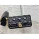 Replica di alta qualità Pochette per cellulare Dior My Dior Talk nera Replica Perfetta Pochette per cellulare Dior My Dior Talk nera