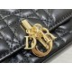 Replica di alta qualità Pochette per cellulare Dior My Dior Talk nera Replica Perfetta Pochette per cellulare Dior My Dior Talk nera