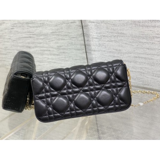 Replica di alta qualità Pochette per cellulare Dior My Dior Talk nera Replica Perfetta Pochette per cellulare Dior My Dior Talk nera