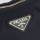 Replica di lusso Borsa a tracolla Prada Tessuto Locker nylon nero Replica di lusso Borsa a tracolla Prada Tessuto Locker nylon nero