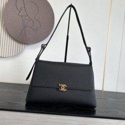 Replica identica Borse Chanel Souplissimo Piccolo/Maxi  Flap vitello Nero