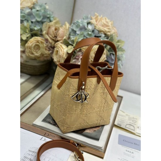 Replica Borsa tote verticale Toujours piccola Dior rafia marrone Replica Borsa tote verticale Toujours piccola Dior rafia marrone