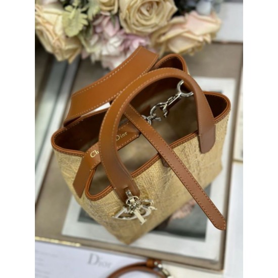 Replica Borsa tote verticale Toujours piccola Dior rafia marrone Replica Borsa tote verticale Toujours piccola Dior rafia marrone