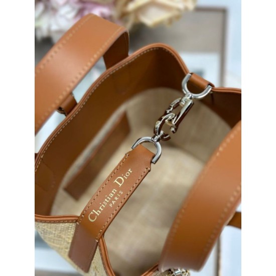 Replica Borsa tote verticale Toujours piccola Dior rafia marrone Replica Borsa tote verticale Toujours piccola Dior rafia marrone