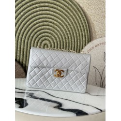 Borsa Chanel Vintage Classico Flap 34cm AS3324 Argento