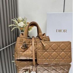 Repliche perfette Borsa Tote Piccola/Media Dior Toujours Marrone