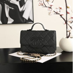 Imitazione Perfetta Borsa a tracolla Chanel AS6554 Classic trapuntata nera Replica Perfetta Borsa a tracolla Chanel AS6554 Classic trapuntata nera