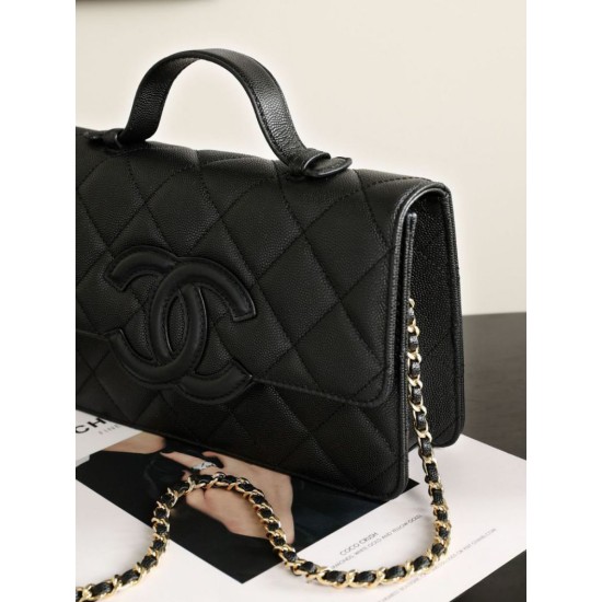 Imitazione Perfetta Borsa a tracolla Chanel AS6554 Classic trapuntata nera Replica Perfetta Borsa a tracolla Chanel AS6554 Classic trapuntata nera