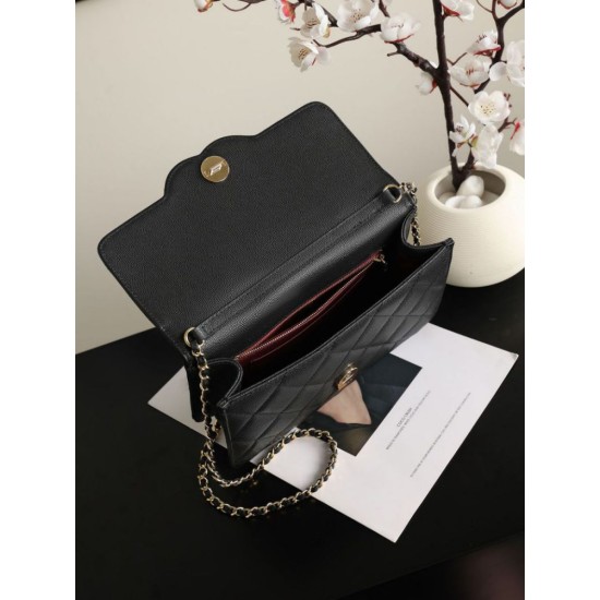 Imitazione Perfetta Borsa a tracolla Chanel AS6554 Classic trapuntata nera Replica Perfetta Borsa a tracolla Chanel AS6554 Classic trapuntata nera