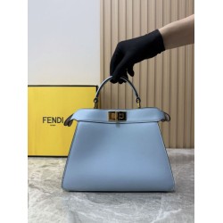 Borsa piccola Fendi Peekaboo Iseeu Blu