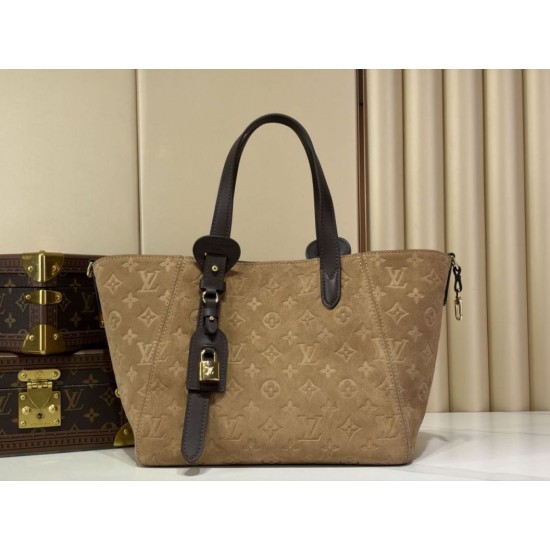 Replica Perfetto Borsa Hobo LV All in One M29836 kaki chiaro/camoscio