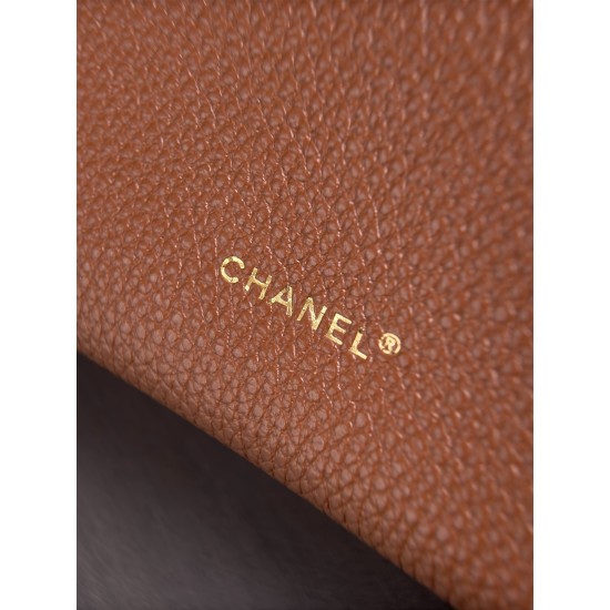Replica Perfetta Borsa Chanel AP5347 Slim Vanity Case con patta Marrone Replica Perfetta Borsa Chanel AP5347 Slim Vanity Case con patta Marrone