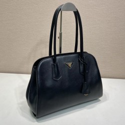Replica di lusso Borsa Prada Palisander 1BG606 con doppio manico a spalla Nero Replica di lusso Borsa Prada Palisander 1BG606 con doppio manico a spalla Nero