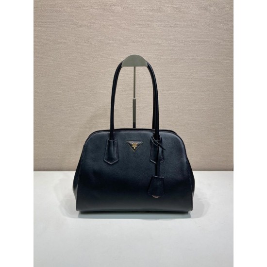 Replica di lusso Borsa Prada Palisander 1BG606 con doppio manico a spalla Nero Replica di lusso Borsa Prada Palisander 1BG606 con doppio manico a spalla Nero