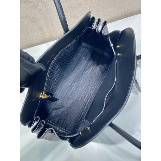 Replica di lusso Borsa Prada Palisander 1BG606 con doppio manico a spalla Nero Replica di lusso Borsa Prada Palisander 1BG606 con doppio manico a spalla Nero