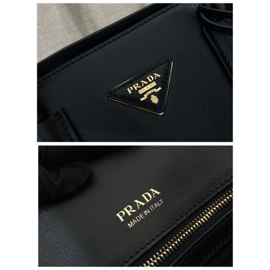 Replica di lusso Borsa Prada Palisander 1BG606 con doppio manico a spalla Nero Replica di lusso Borsa Prada Palisander 1BG606 con doppio manico a spalla Nero