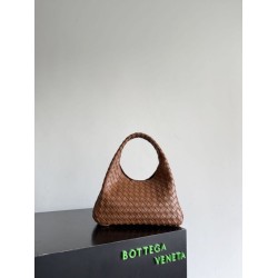 Borsa a spalla Bottega Veneta Campana 33cm marrone