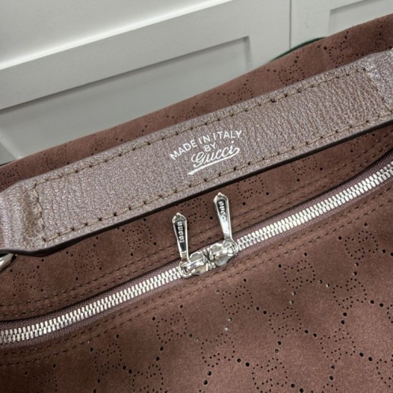 Replica perfetta Borsa media Gucci Brera A006X0 motivo GG traforato suede marrone Replica perfetta Borsa media Gucci Brera A006X0 motivo GG traforato suede marrone