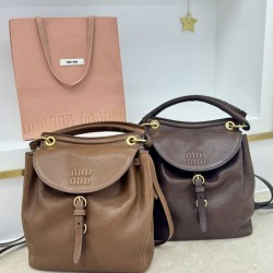 Replica perfetta Zaino Miu Miu Rendez-vous nappa marrone/caffè
