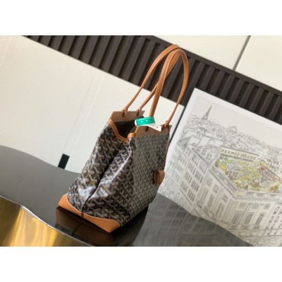 Replica Borsa Goyard Bellechasse Biaude piccola Marrone/Verde Replica Borsa Goyard Bellechasse Biaude piccola Marrone/Verde