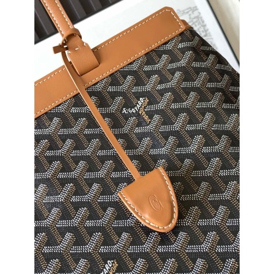 Replica Borsa Goyard Bellechasse Biaude piccola Marrone/Verde Replica Borsa Goyard Bellechasse Biaude piccola Marrone/Verde