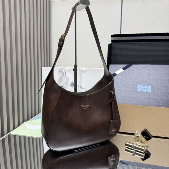 Replica Borsa a spalla Prada Cleo Boogie 1BC300 caffè/nero Replica Borsa a spalla Prada Cleo Boogie 1BC300 caffè/nero