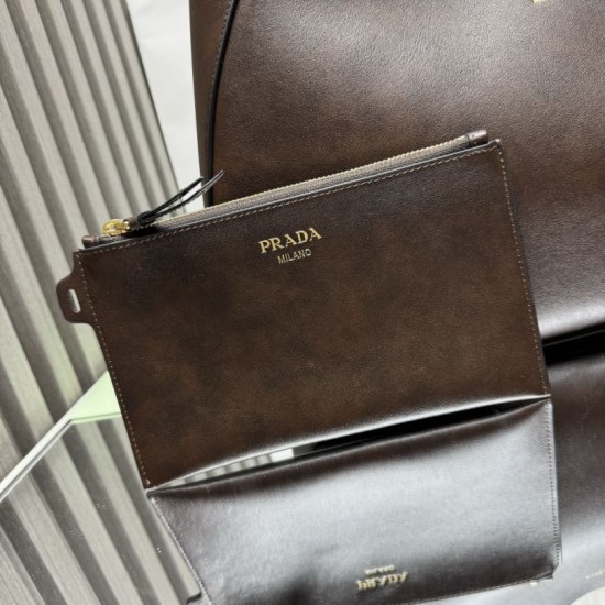 Replica Borsa a spalla Prada Cleo Boogie 1BC300 caffè/nero Replica Borsa a spalla Prada Cleo Boogie 1BC300 caffè/nero