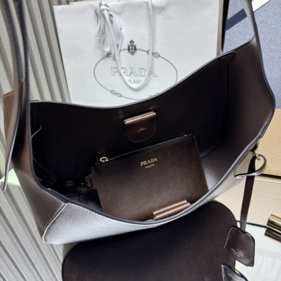 Replica Borsa a spalla Prada Cleo Boogie 1BC300 caffè/nero Replica Borsa a spalla Prada Cleo Boogie 1BC300 caffè/nero
