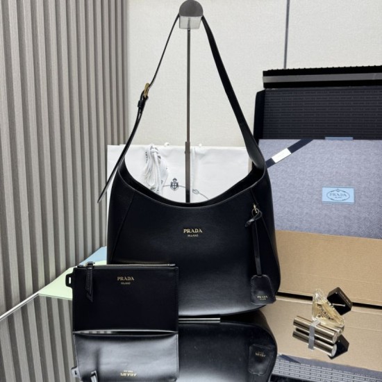 Replica Borsa a spalla Prada Cleo Boogie 1BC300 caffè/nero Replica Borsa a spalla Prada Cleo Boogie 1BC300 caffè/nero