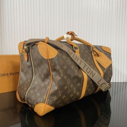 Borsa da viaggio LV M2A572 Dandy Duffle 50 Keepall marrone Replica Borsa da viaggio LV M2A572 Dandy Duffle 50 Keepall marrone